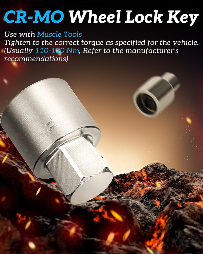 Thinkpro Locking Lug Nut Key-Wheel Lock Key Compatible with Toyota,Lexus,Tacoma,etc. 10 Pieces Wheel Lock Removal Kit,A to J Anti Theft Lug Nut Removal Tool - Image 5